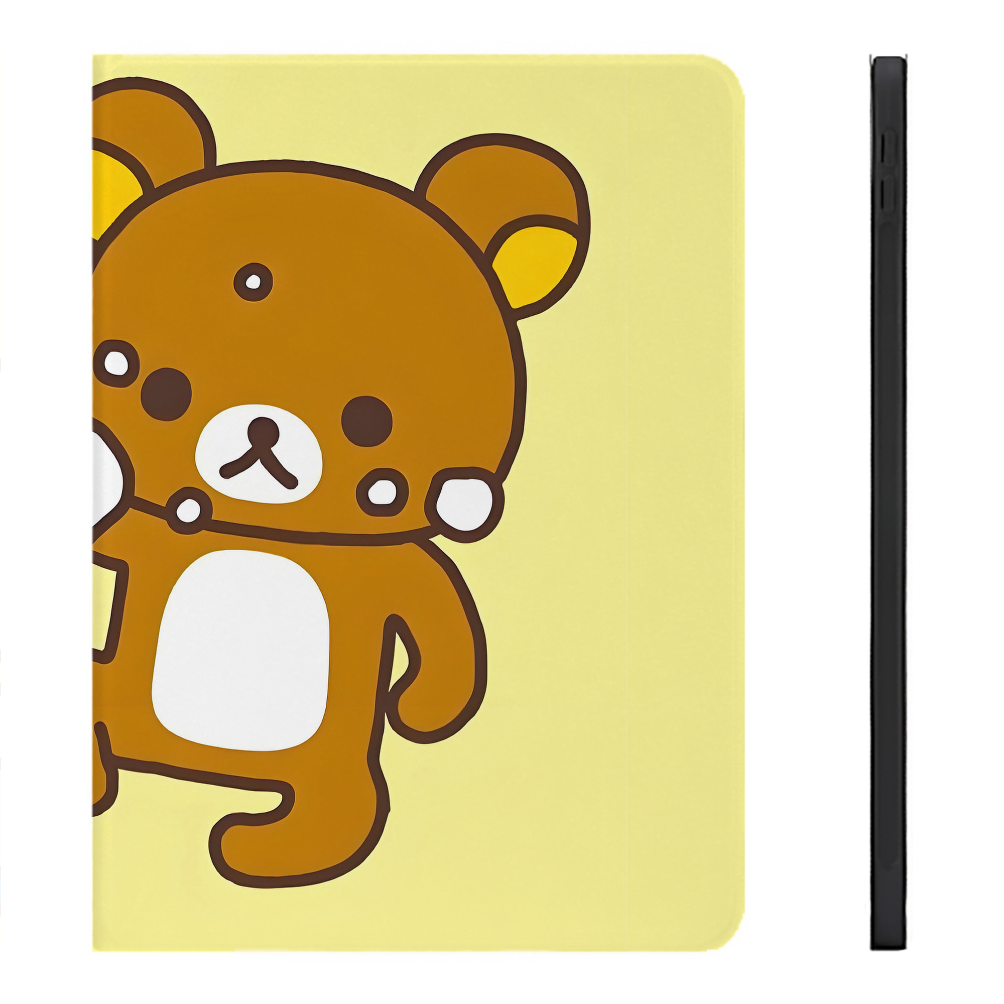 （画像用） リラックマ リラックマ キイロイトリ Rilakkuma Korilakkuma Kiiroitori IPadケース ペンホルダー付き ブックスタイルデザイン